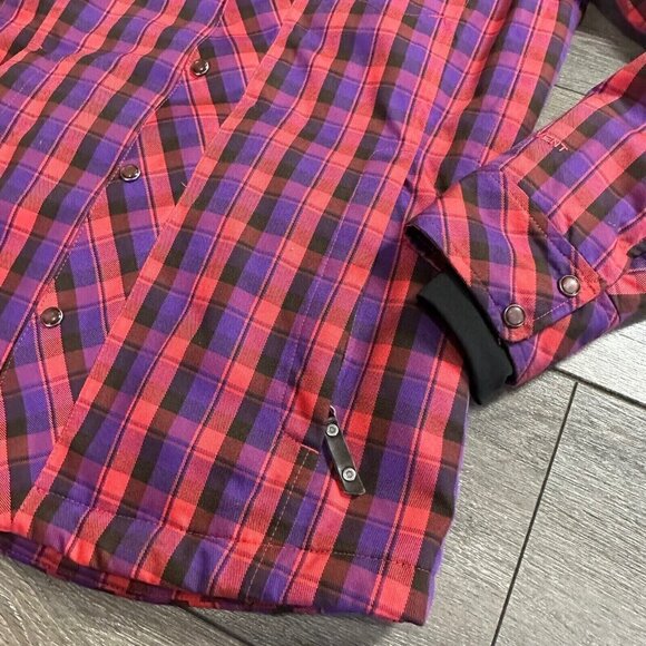 The North Face Jacket Size XS Cryptic Recco HyVent Plaid Ski Board Coat - Picture 3 of 10